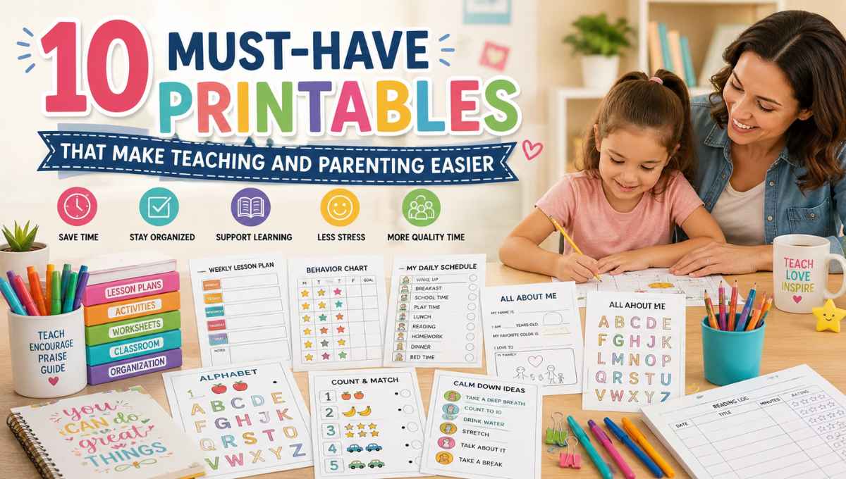 10 Must-Have Printables That Make Teaching and Parenting Easier