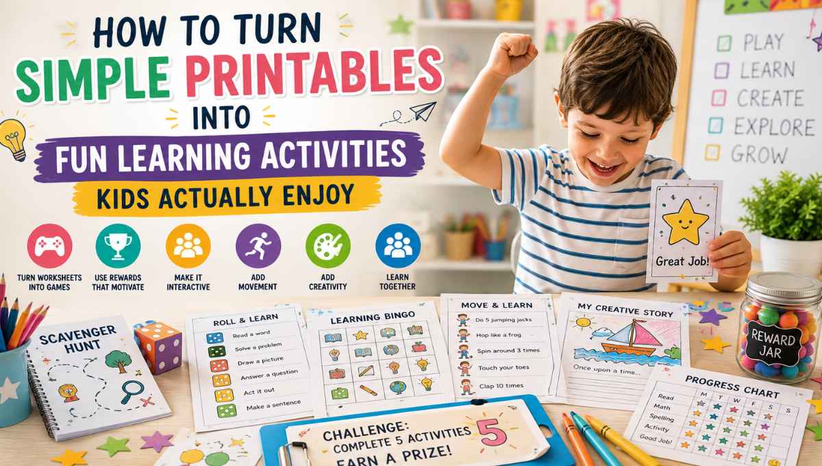How to Turn Simple Printables Into Fun Learning Activities Kids Actually Enjoy